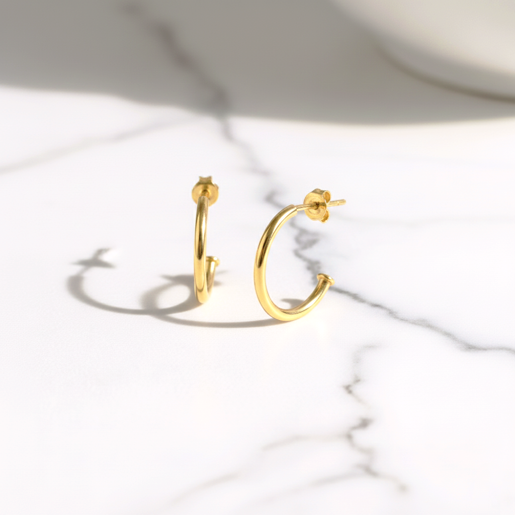 Pendientes Aro Criollo Clásico 20mm en Plata de Ley 925 con Cierre Presión