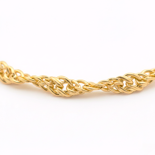 Collar Cadena Singapur Fina (1.8mm) en Plata de Ley 925 Bañada en Oro 18K