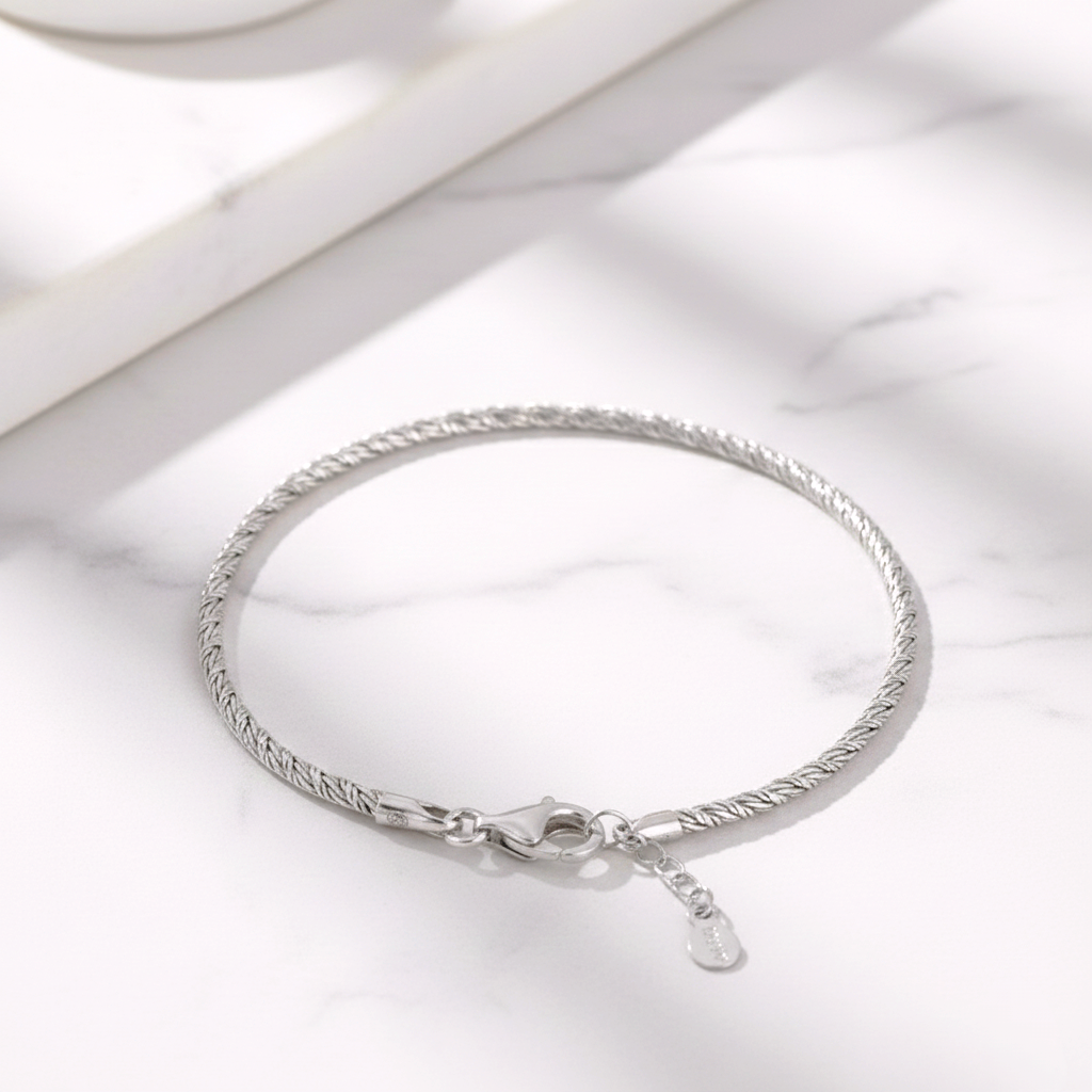 Pulsera Cadena Snake de 2mm Ajustable en Plata de Ley 925 Bañada en Oro de 18K