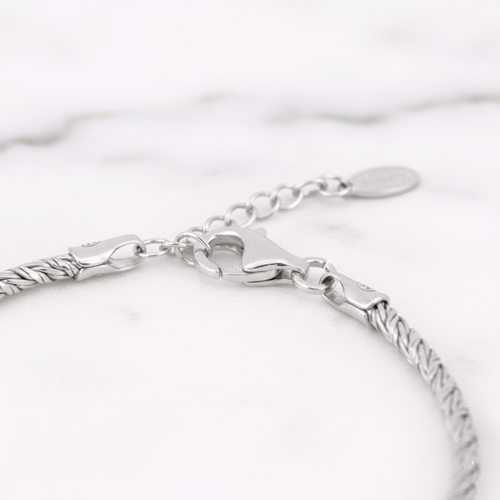 Pulsera Cadena Snake de 2mm Ajustable en Plata de Ley 925 Bañada en Oro de 18K