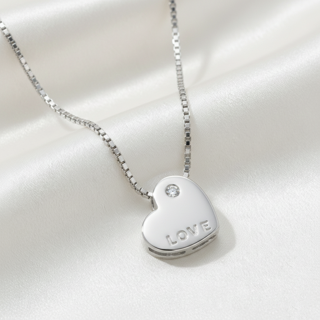 Gargantilla Corazón "Love" con Circonita en Plata de Ley 925 Bañada en Oro 18K